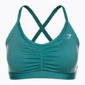 "Gymshark" treniruočių liemenėlė su raukinukais "Fauna teal fitness bra 5