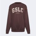 Moteriški treniruočių marškinėliai Gymshark Gfx Gslc Oversized brown 5