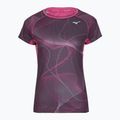 Moteriški bėgimo marškinėliai Mizuno Aero Tee gape wine