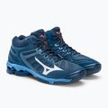 Vyriški tinklinio bateliai Mizuno Wave Voltage Mid navy blue V1GA216521 5