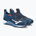 Vyriški tinklinio bateliai Mizuno Wave Momentum 2 navy blue V1GA211212 4