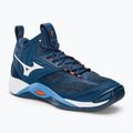 Vyriški tinklinio bateliai Mizuno Wave Momentum 2 Mid navy blue V1GA211721