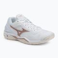 Moteriški rankinio bateliai Mizuno Wave Stealth V white/rose/snow white