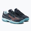 Vaikų teniso bateliai Mizuno Exceed Star CC collegiate blue/soleil/tanager/turquoise 4