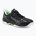 Vyriški teniso bateliai Mizuno Wave Exceed Tour 5 AC black/silver/techno green