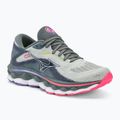 Moteriški bėgimo batai Mizuno Wave Sky 7 pblue/white/high vs pink