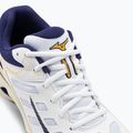 Vyriški tinklinio bateliai Mizuno Wave Voltage white / blue kaspinas / mp gold 10