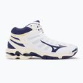 Vyriški tinklinio bateliai Mizuno Wave Voltage Mid white / blue ribbon / mp gold 2