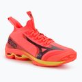 Vyriški tinklinio bateliai Mizuno Wave Lightning Neo2 neon flame / black / bolt2