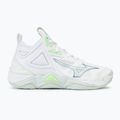 Moteriški tinklinio batai Mizuno Wave Momentum 3 Mid white/glacial/pantinagreen 2