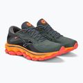 Moteriški bėgimo bateliai Mizuno Wave Sky 7 turbulence/white/carrot curl 5