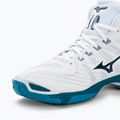 Vyriški tinklinio batai Mizuno Wave Mid Voltage white/sailor blue/silver 7