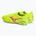 Vyriški futbolo batai Mizuno Morelia Neo IV Β Elite MD safety yellow/fiery coral 2/galaxy silver 4