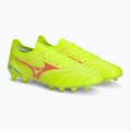 Vyriški futbolo batai Mizuno Morelia Neo IV Β Elite MD safety yellow/fiery coral 2/galaxy silver 5