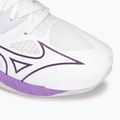 Moteriški rankinio bateliai Mizuno Wave Mirage 5 white/patrician purple/quince 7