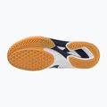Mizuno Wave Drive 9 teniso bateliai balti/suknelės mėlyni/auksiniai 4