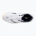 Mizuno Wave Drive 9 teniso bateliai balti/suknelės mėlyni/auksiniai 5