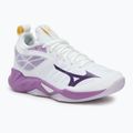 Moteriški tinklinio batai Mizuno Wave Dimension white/patrician purple/quince