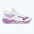 Moteriški tinklinio batai Mizuno Wave Dimension Mid white/patrician purple/quince 2