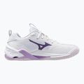 Mizuno Wav Stealth Neo 2 rankinio bateliai white / navy peony / peach parfait 9
