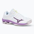 Moteriški tinklinio batai Mizuno Wave Voltage 2 white/patrician purple/quince