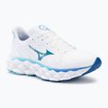 Moteriški bėgimo batai Mizuno Wave Sky 8 white/laser blue/mugen blue