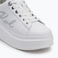 KARL LAGERFELD moteriški batai Anakapri Signia white leather w/silver 7