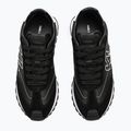 KARL LAGERFELD moteriški batai Kairo Kl Sidetrim black leather/textille 4