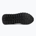 KARL LAGERFELD moteriški batai Kairo Kl Sidetrim black leather/textille 4