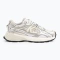 Moteriški batai KARL LAGERFELD Orion Sidetrim white leather/textile w/silver