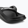 Moteriškos šlepetės per pirštą KARL LAGERFELD Skoona II Hotel Thong black rubber 7