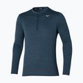 Vyriški bėgimo marškinėliai ilgomis rankovėmis Mizuno Impulse Core Half Zip blue wing teal