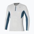 Vyriški bėgimo marškinėliai ilgomis rankovėmis Mizuno Dryaeroflow Half Zip nimbus cloud