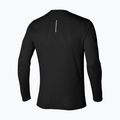 Vyriški bėgimo marškinėliai ilgomis rankovėmis Mizuno Dryaeroflow Half Zip black 2