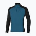 Vyriški bėgimo marškinėliai ilgomis rankovėmis Mizuno Hybrid LS Tee black/blue wing teal