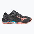 Tinklinio bateliai Mizuno Wave Voltage 2 black/neon flame/peacock blue 2