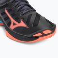 Tinklinio bateliai Mizuno Wave Voltage 2 black/neon flame/peacock blue 7