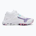 Moteriški tinklinio batai Mizuno Wave Lightning Z8 Mid balti/violetiniai indigo/camelliaros 2