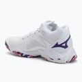 Moteriški tinklinio batai Mizuno Wave Lightning Z8 Mid balti/violetiniai indigo/camelliaros 3
