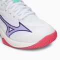 Vaikiški tinklinio batai Mizuno Lightning Star Z7 white/violet indigo/camellia rose 7