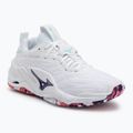 Rankinio bateliai Mizuno Wav Stealth Neo 2 white/violet indigo/camellia rose