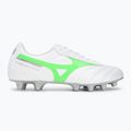 Vyriški futbolo bateliai Mizuno Morelia II Club Md white/neon green/galaxy silver 2