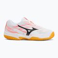 Vaikiški teniso batai Mizuno Break Shot 5 Jr CC white/calypso coral/citrus 2