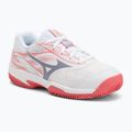 Vaikiški teniso batai Mizuno Break Shot 5 Jr CC white/blue granite/calypso coral