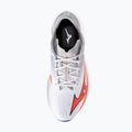 Vyriški bėgimo batai Mizuno Wave Rebellion Flash 3 white/fiery coral 2/iris bloom 7