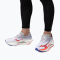 Vyriški bėgimo batai Mizuno Wave Rebellion Flash 3 white/fiery coral 2/iris bloom 10