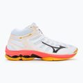 Tinklinio batai Mizuno Wave Voltage 2 Mid white/fiery coral 2/citrus 2