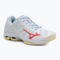 Moteriški tinklinio batai Mizuno Wave Voltage 2 white/calypso coral/pale banan