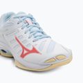 Moteriški tinklinio batai Mizuno Wave Voltage 2 white/calypso coral/pale banan 7