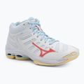 Moteriški tinklinio batai Mizuno Wave Voltage 2 Mid white/calypso coral/pale banan